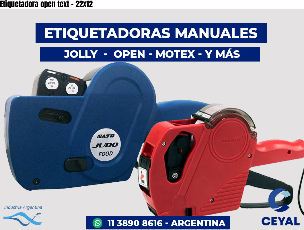 Etiquetadora open text - 22x12