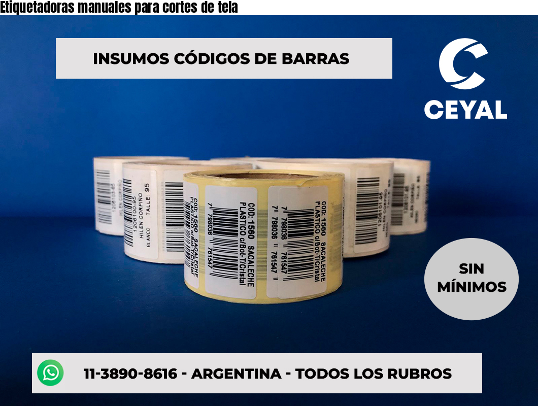Etiquetadoras manuales para cortes de tela
