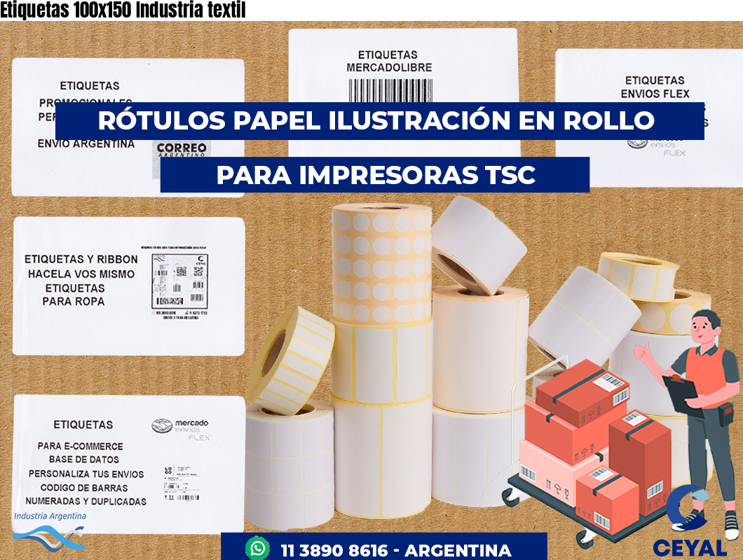 Etiquetas 100x150 Industria textil