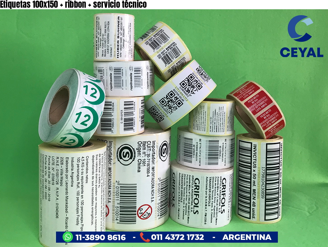 Etiquetas 100x150   ribbon   servicio técnico