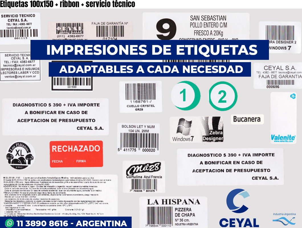 Etiquetas 100x150   ribbon   servicio técnico
