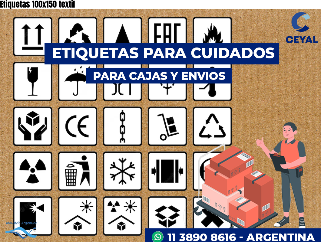 Etiquetas 100x150 textil