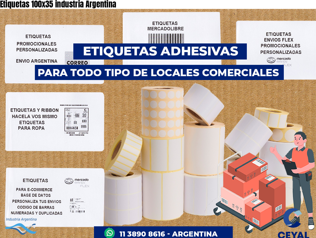 Etiquetas 100x35 industria Argentina