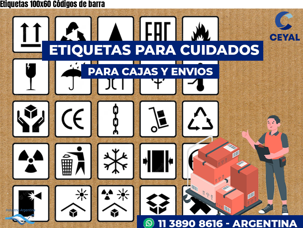 Etiquetas 100x60 Códigos de barra