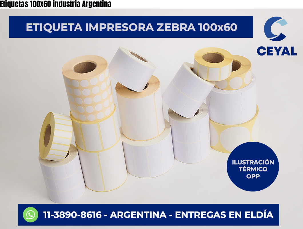 Etiquetas 100×60 industria Argentina