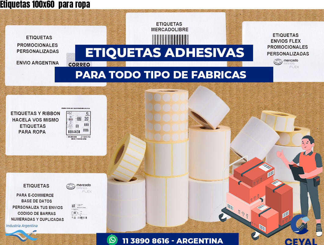 Etiquetas 100x60  para ropa