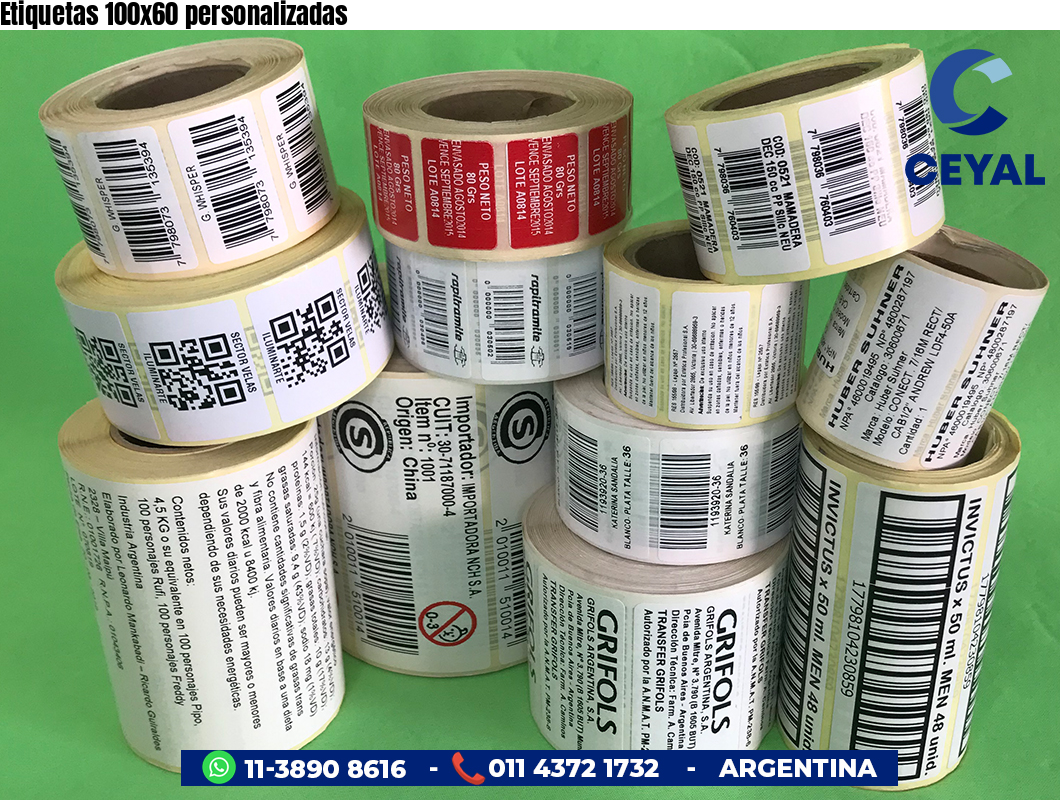 Etiquetas 100x60 personalizadas