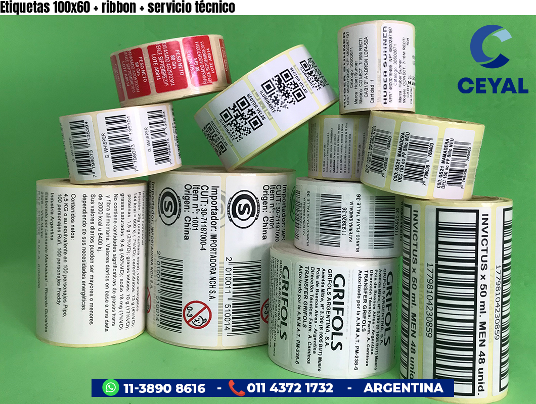 Etiquetas 100x60   ribbon   servicio técnico