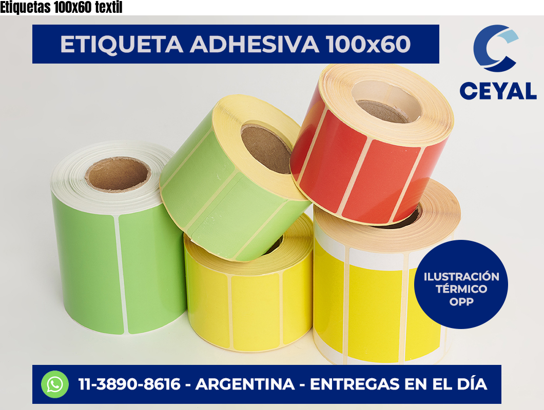 Etiquetas 100×60 textil