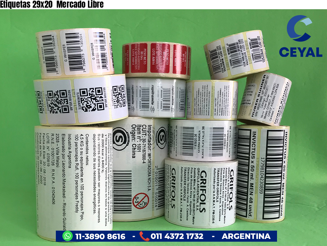 Etiquetas 29x20  Mercado Libre