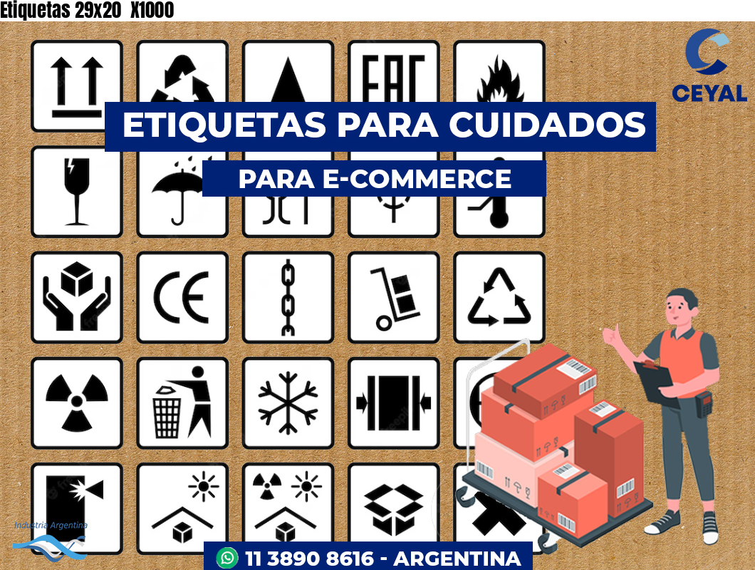 Etiquetas 29x20  X1000