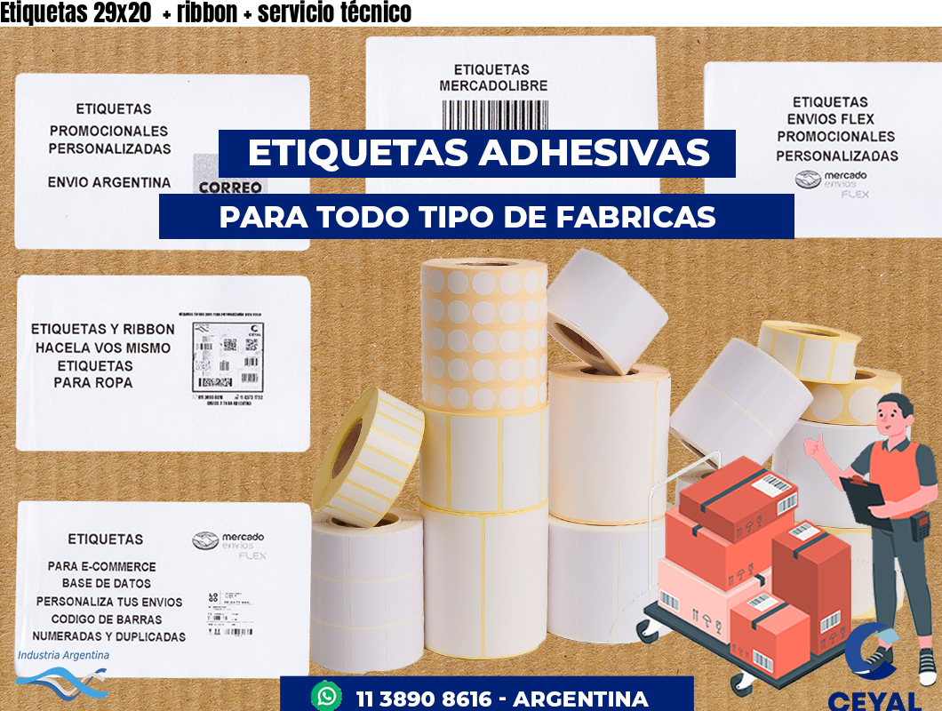 Etiquetas 29x20    ribbon   servicio técnico