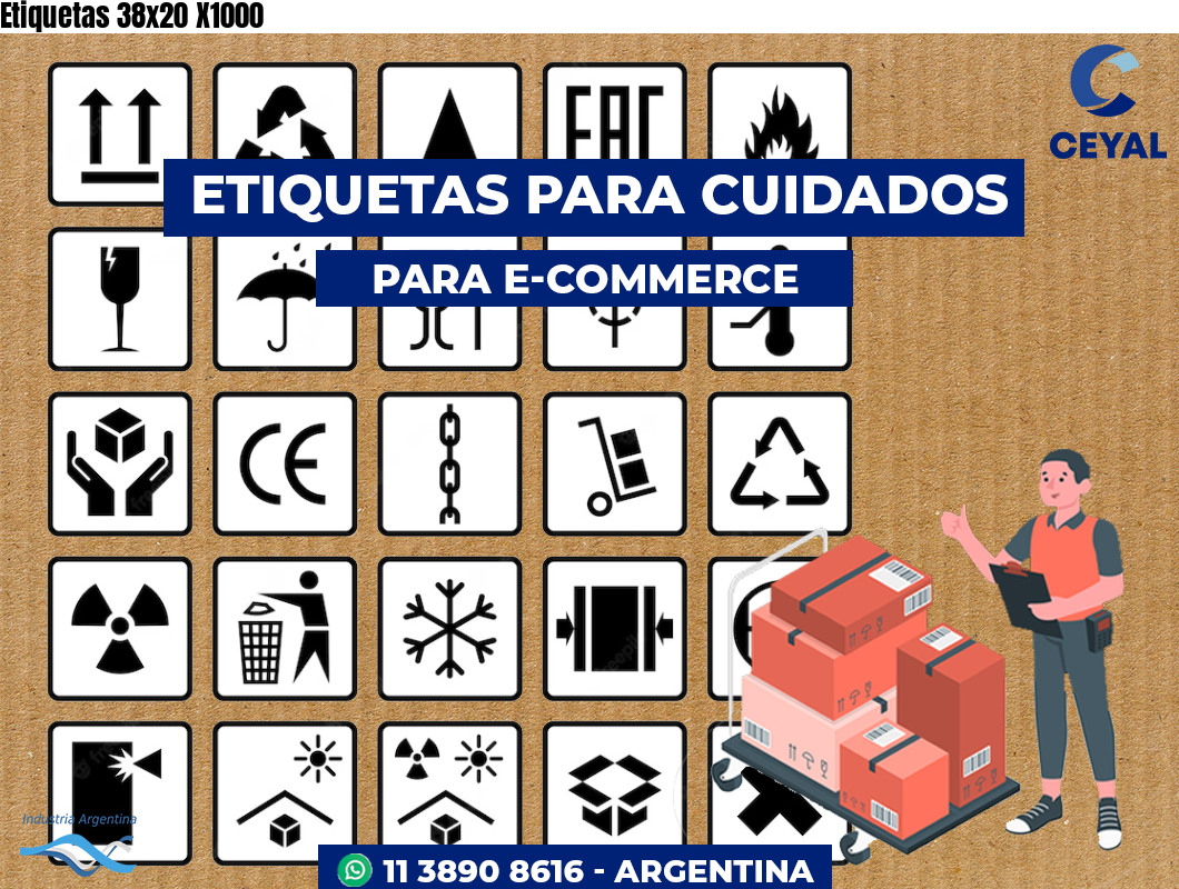 Etiquetas 38x20 X1000