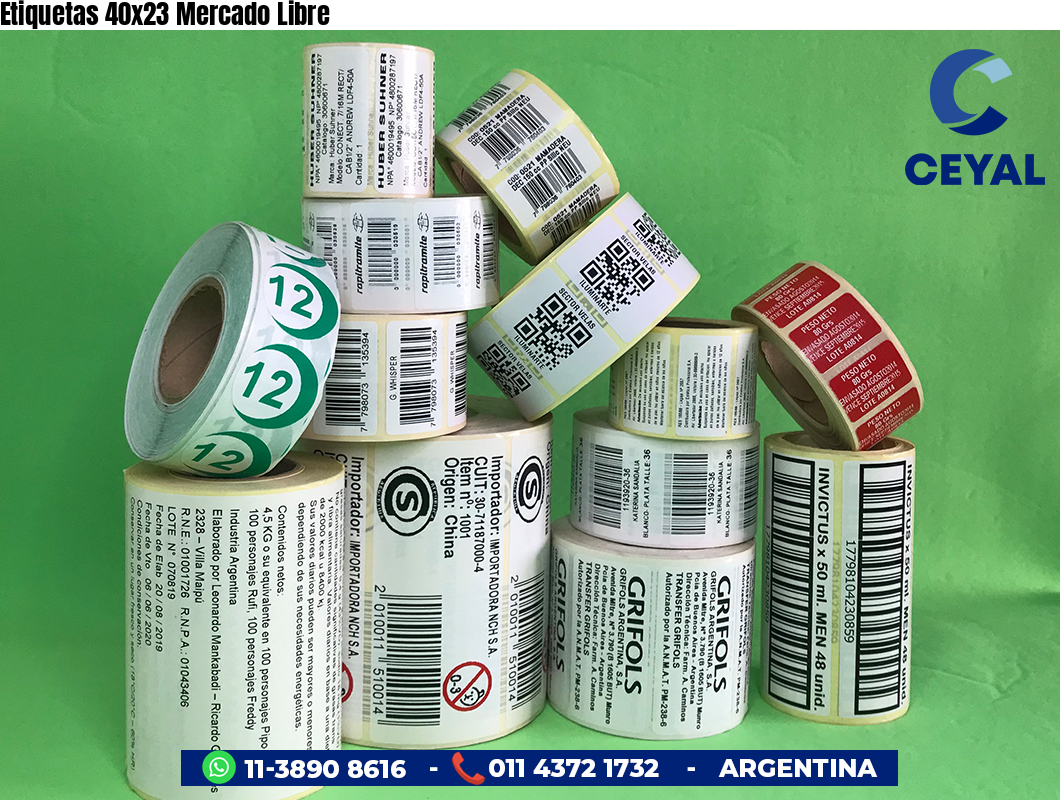Etiquetas 40x23 Mercado Libre