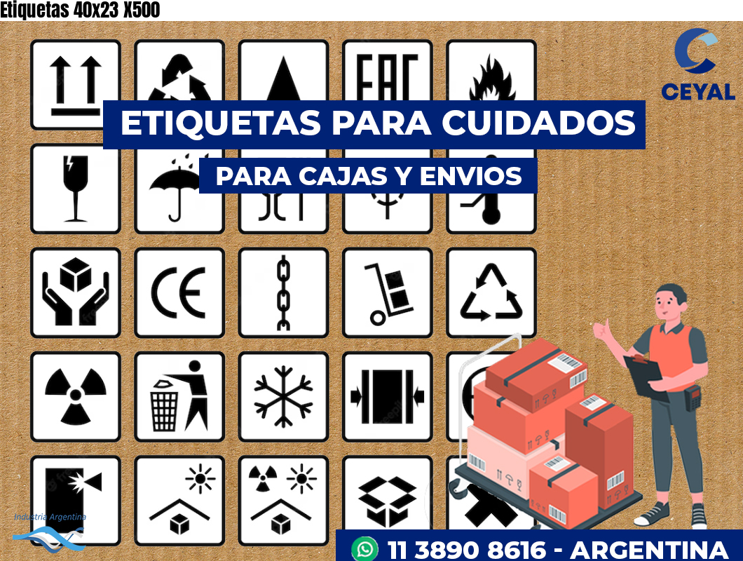 Etiquetas 40x23 X500