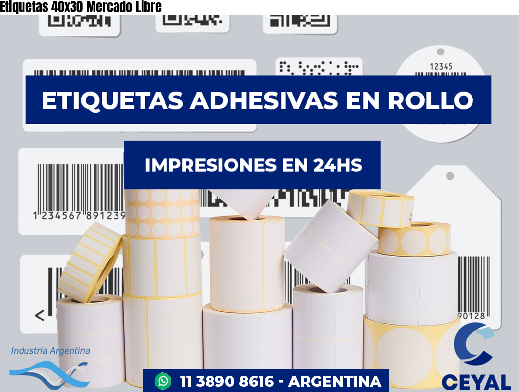 Etiquetas 40x30 Mercado Libre