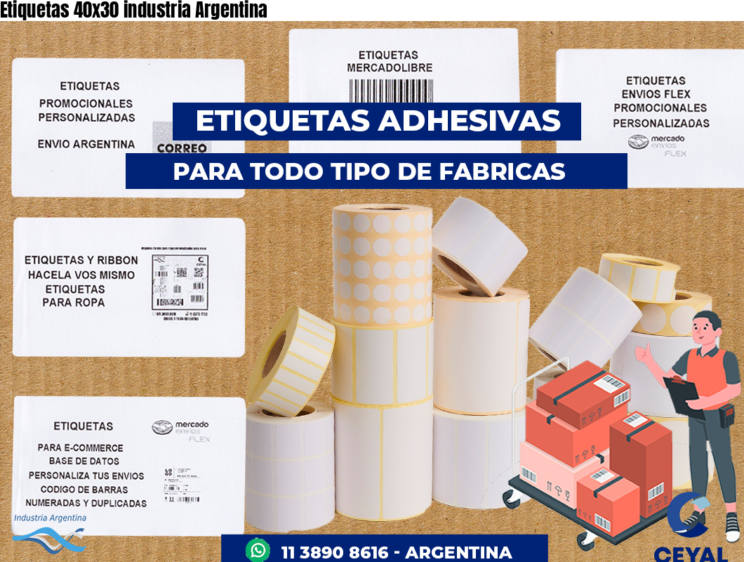 Etiquetas 40x30 industria Argentina