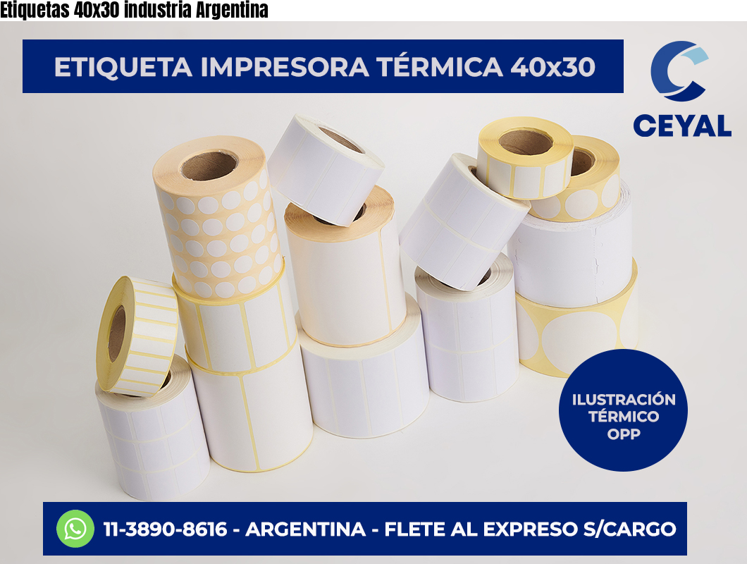 Etiquetas 40x30 industria Argentina