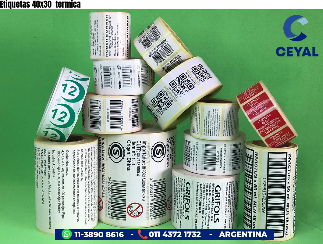 Etiquetas 40x30  termica