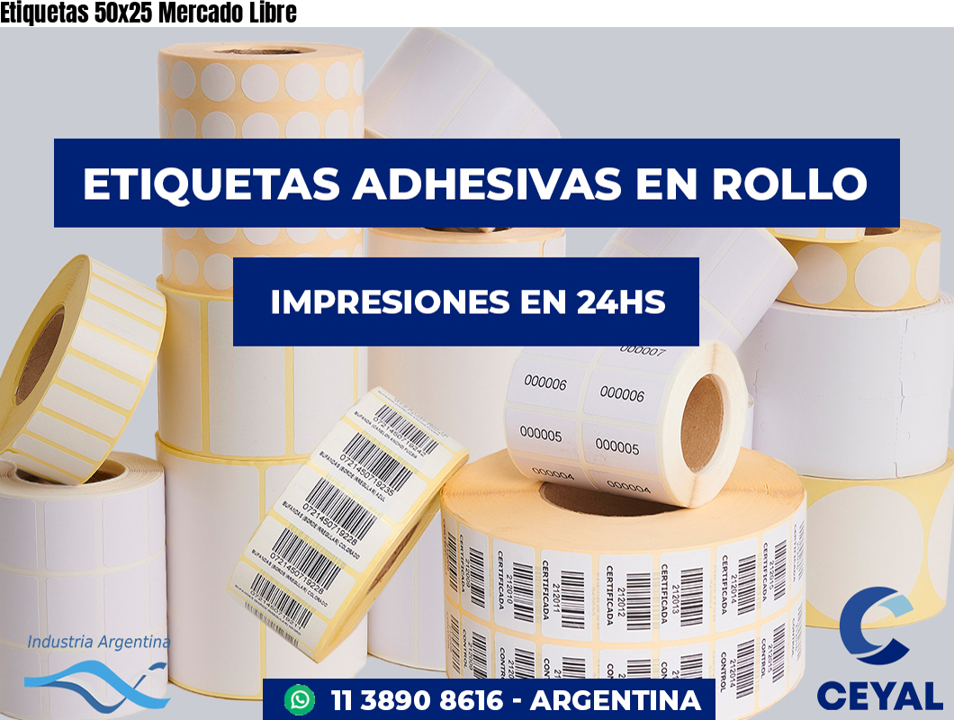 Etiquetas 50x25 Mercado Libre