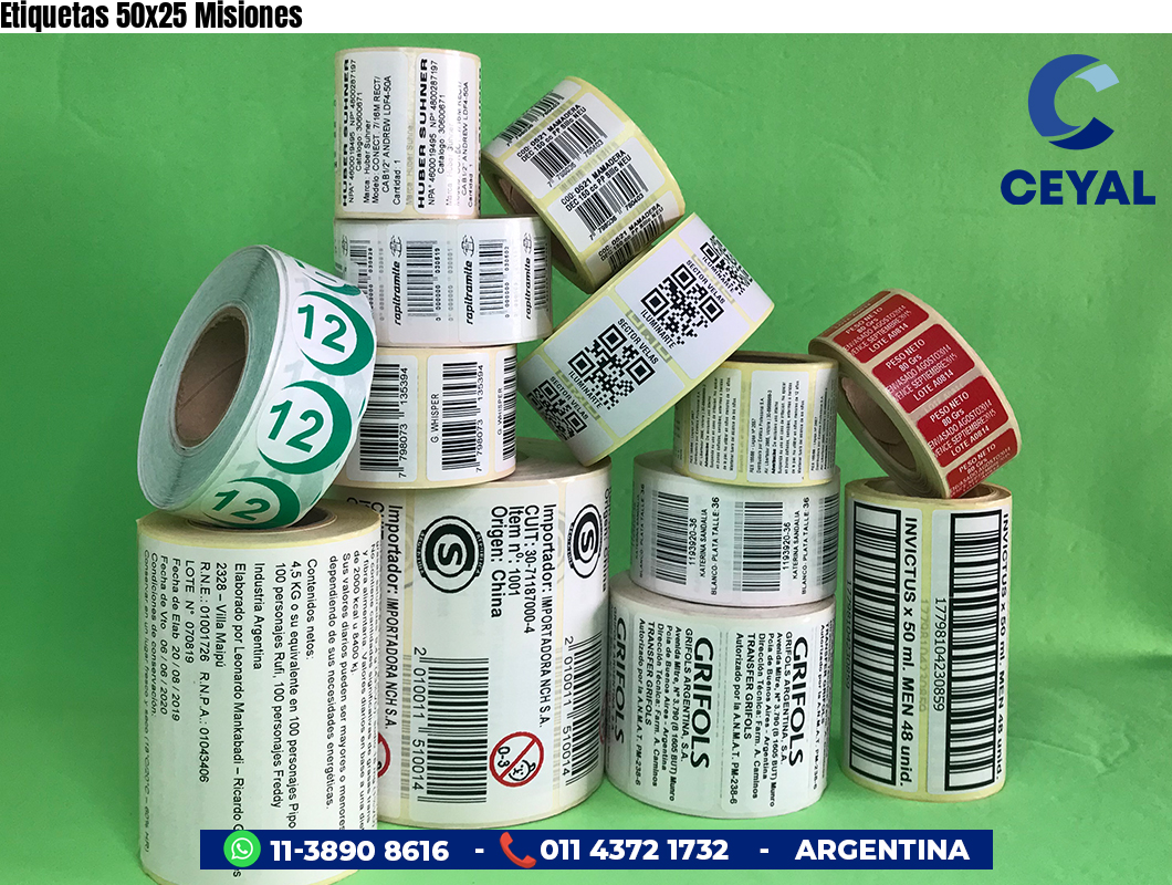 Etiquetas 50x25 Misiones