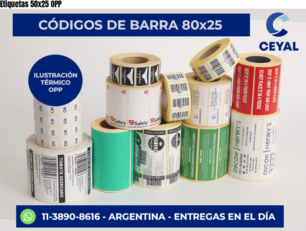 Etiquetas 50x25 OPP