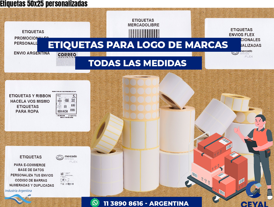Etiquetas 50x25 personalizadas