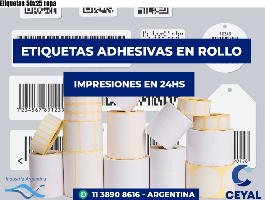 Etiquetas 50x25 ropa