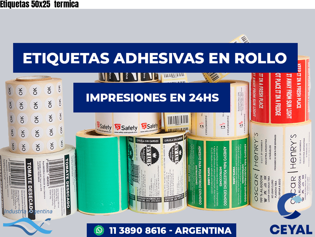 Etiquetas 50x25  termica