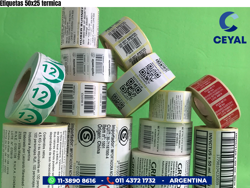 Etiquetas 50x25 termica