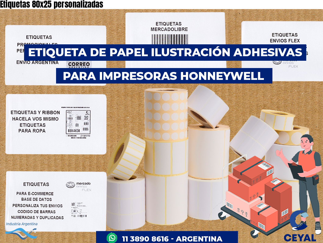 Etiquetas 80x25 personalizadas