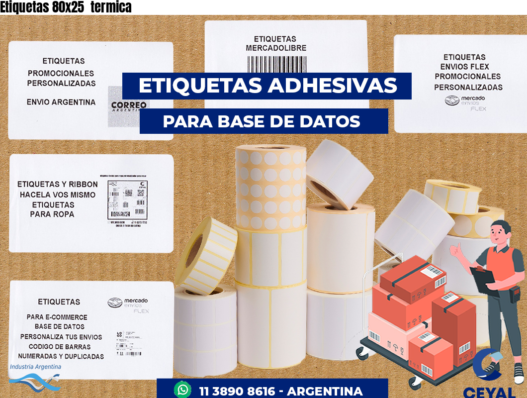 Etiquetas 80x25  termica