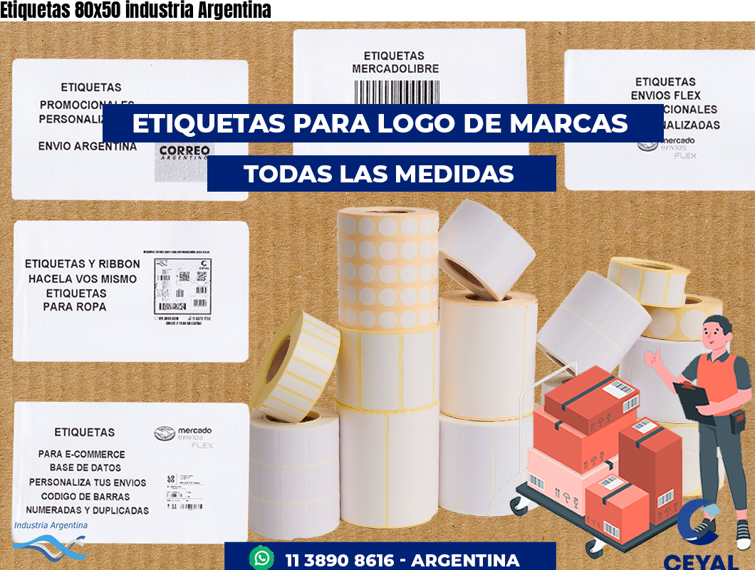 Etiquetas 80x50 industria Argentina