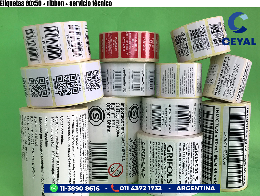 Etiquetas 80x50   ribbon   servicio técnico