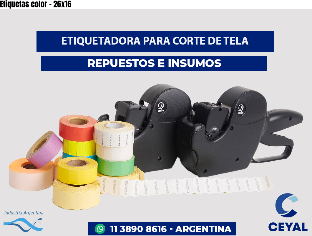 Etiquetas color - 26x16