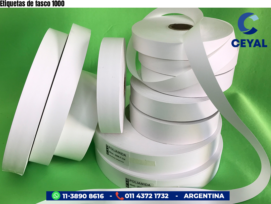 Etiquetas de fasco 1000