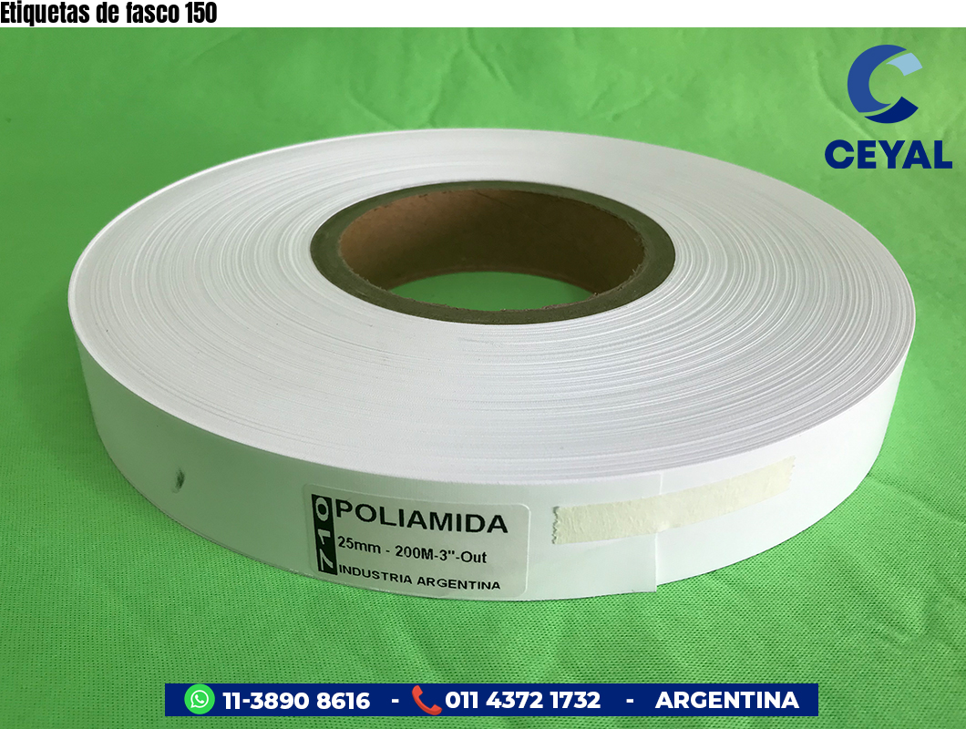 Etiquetas de fasco 150