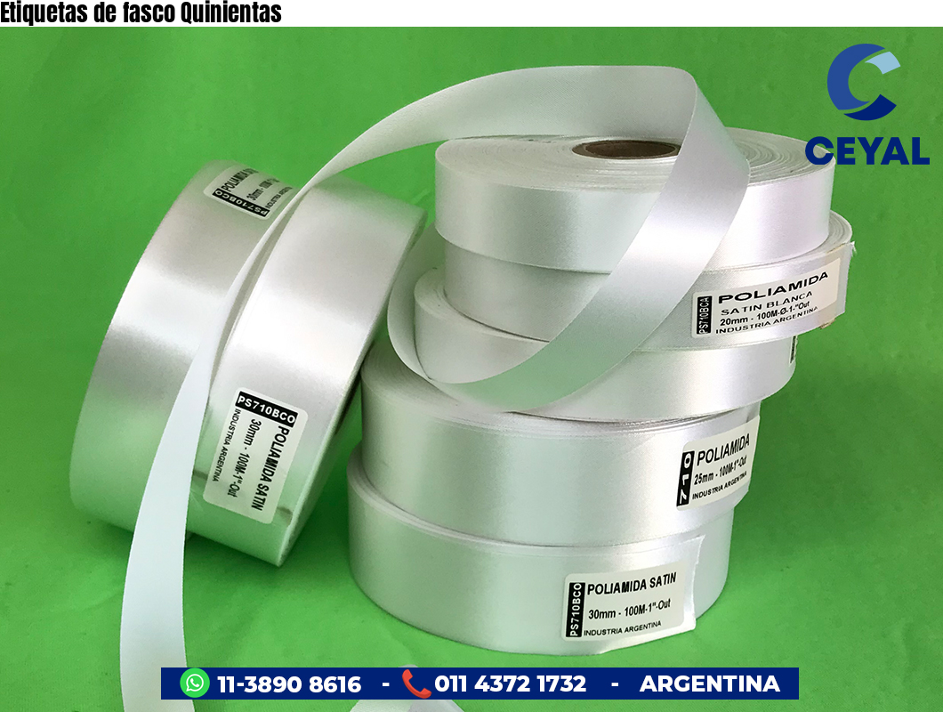 Etiquetas de fasco Quinientas