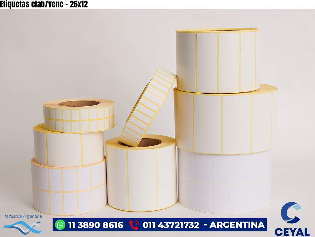 Etiquetas elab/venc - 26x12