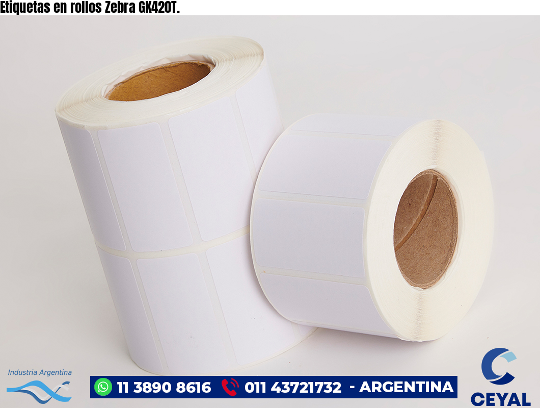 Etiquetas en rollos Zebra GK420T.