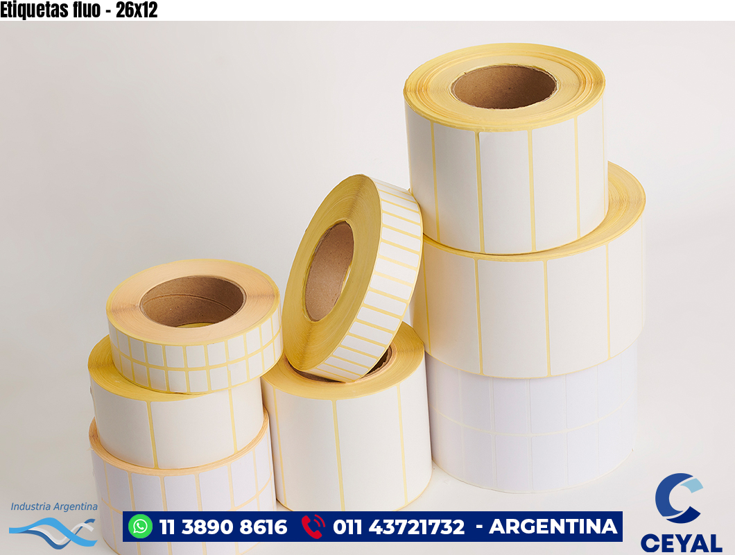 Etiquetas fluo - 26x12