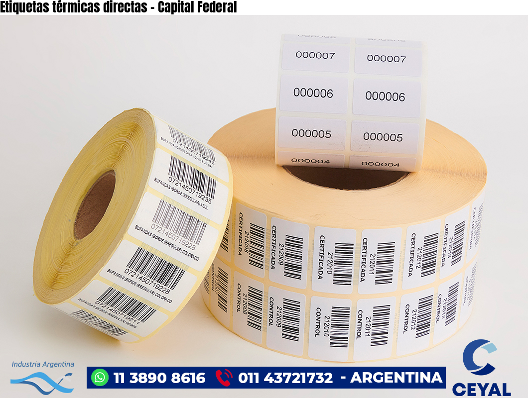 Etiquetas térmicas directas - Capital Federal