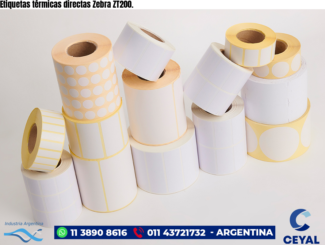 Etiquetas térmicas directas Zebra ZT200.