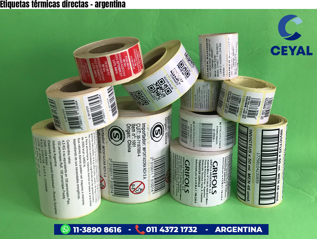 Etiquetas térmicas directas - argentina