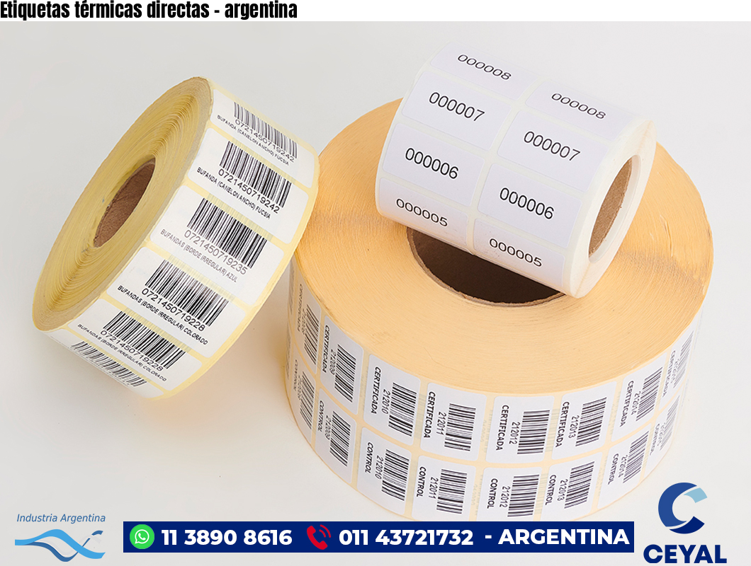 Etiquetas térmicas directas - argentina