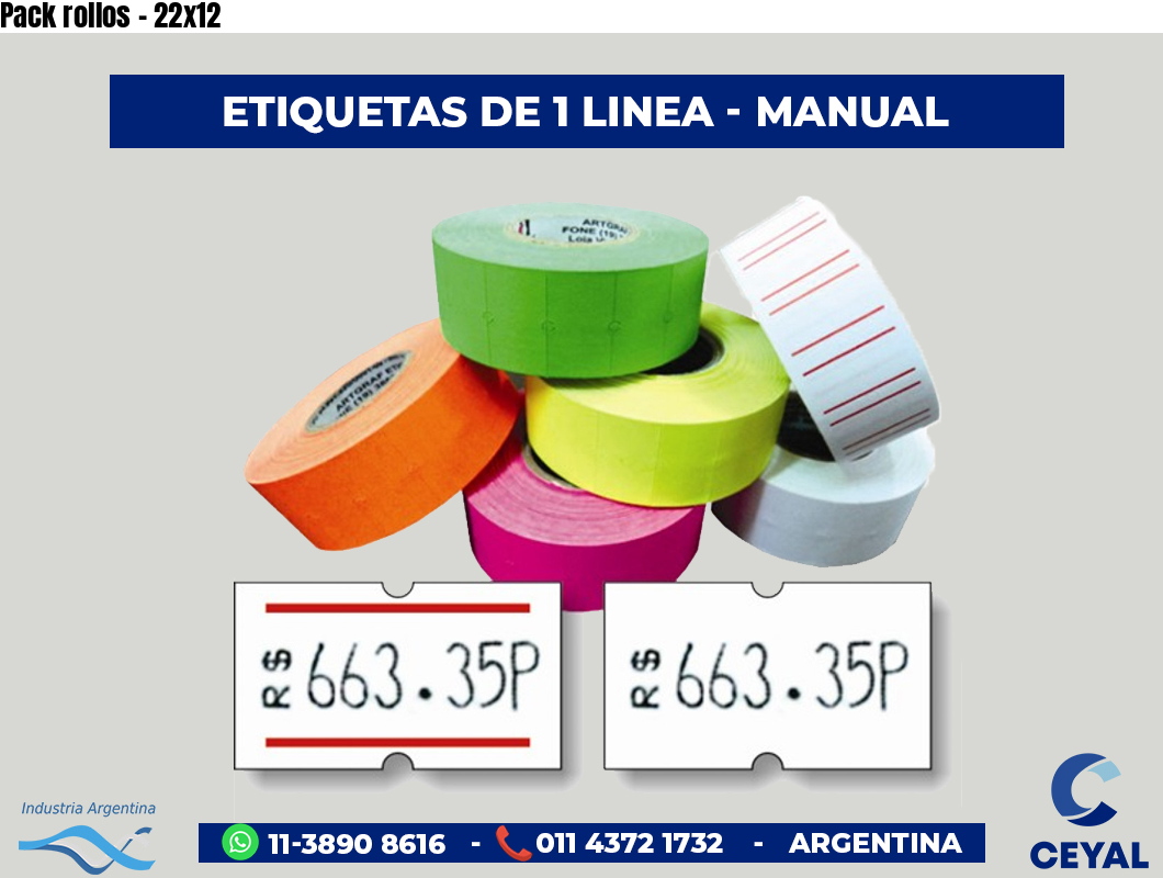 Pack rollos - 22x12