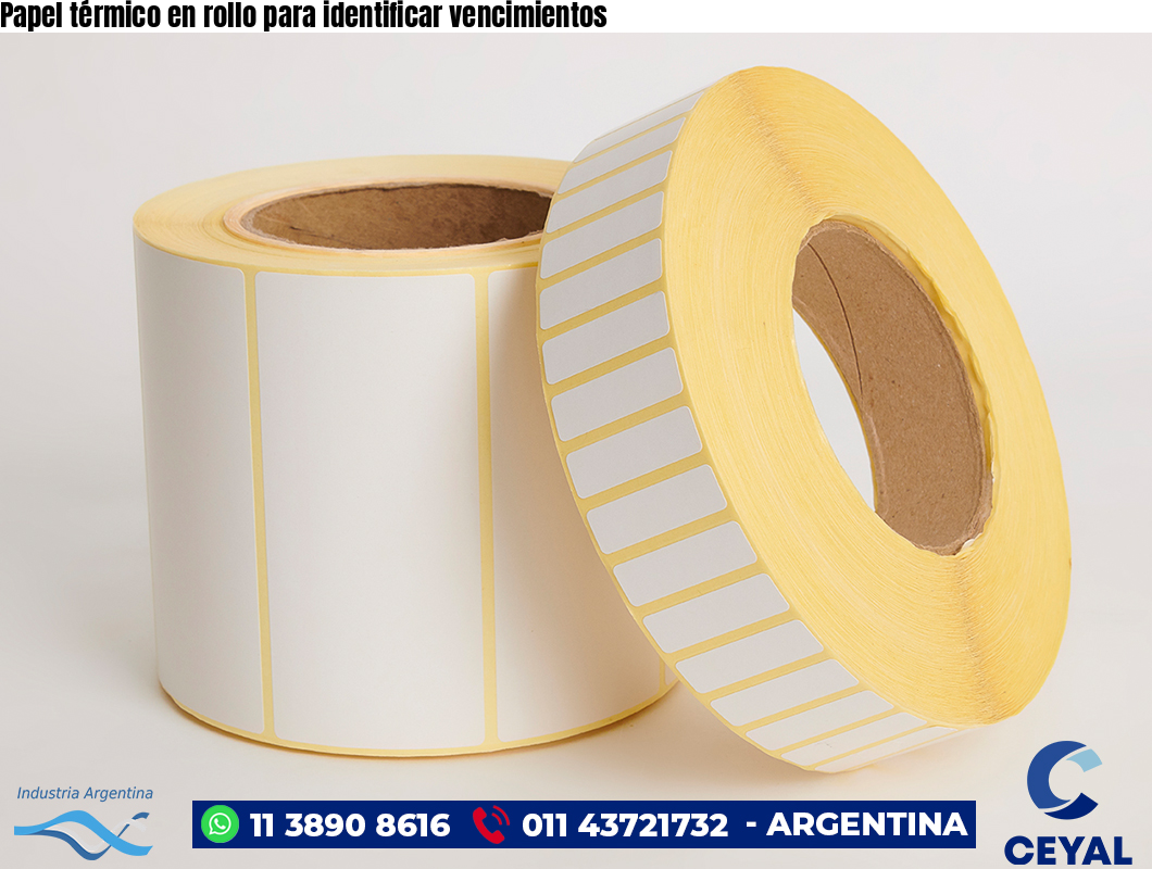 Papel térmico en rollo para identificar vencimientos