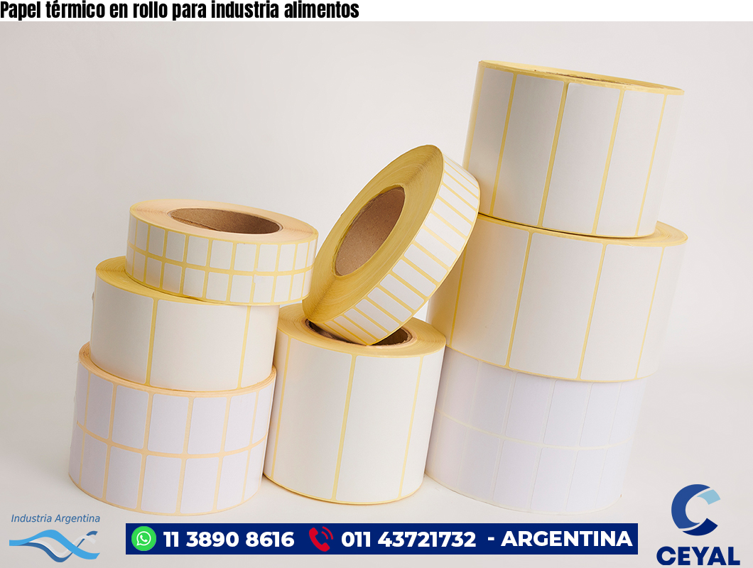 Papel térmico en rollo para industria alimentos