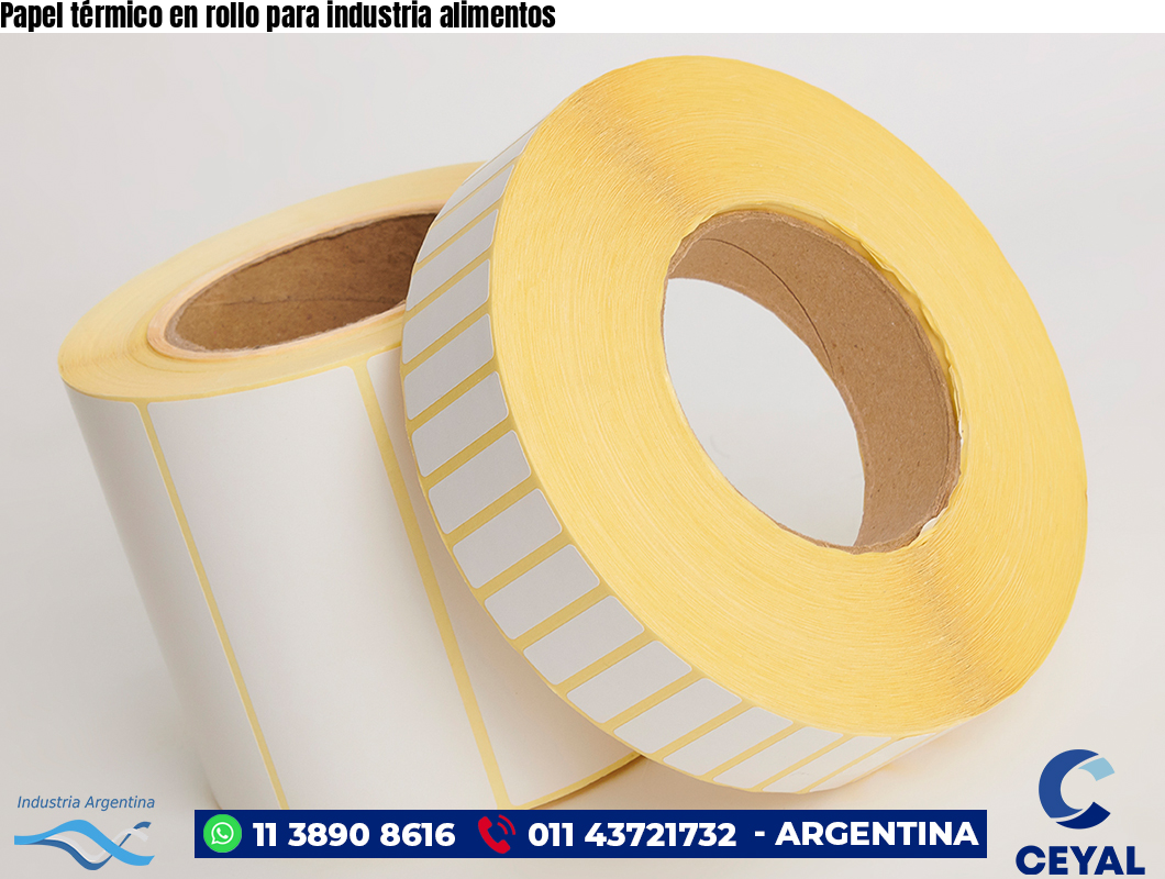 Papel térmico en rollo para industria alimentos