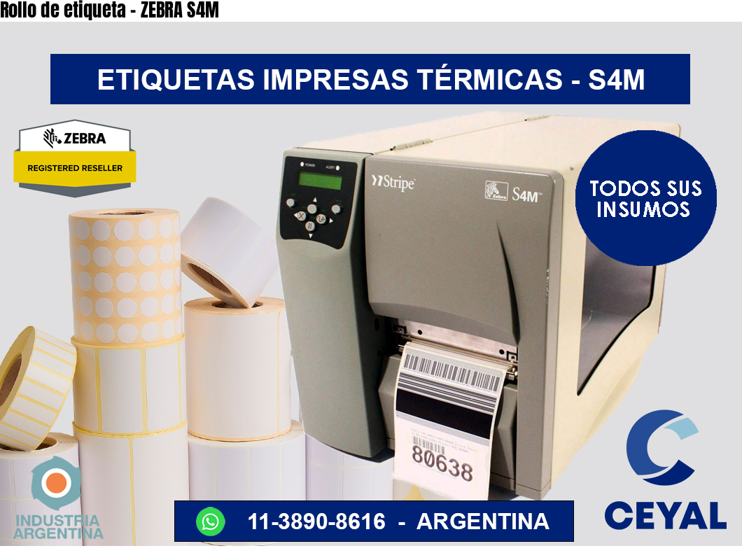 Rollo de etiqueta – ZEBRA S4M